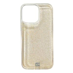 iPhone 14 Pro Max Joy Case Hybrid Glitter Cover - Gennemsigtig / Guld