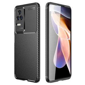 MOBILCOVERS.DK Xiaomi Poco F4 Brushed Carbon Cover - Sort