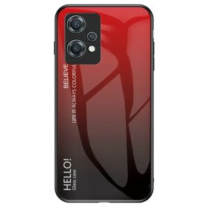 MOBILCOVERS.DK OnePlus Nord CE 2 Lite (5G) Cover m. Glas Bagside - Hello - Rød / Sort