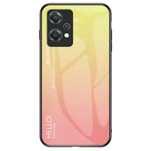 MOBILCOVERS.DK OnePlus Nord CE 2 Lite (5G) Cover m. Glas Bagside - Hello - Gul / Lyserød