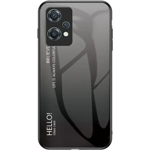 MOBILCOVERS.DK OnePlus Nord CE 2 Lite (5G) Cover m. Glas Bagside - Hello - Grå / Sort