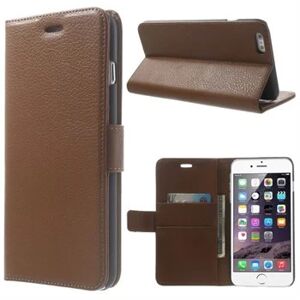 MOBILCOVERS.DK iPhone 6 Plus/6s Plus Deluxe Flip Cover Med Pung - Brun