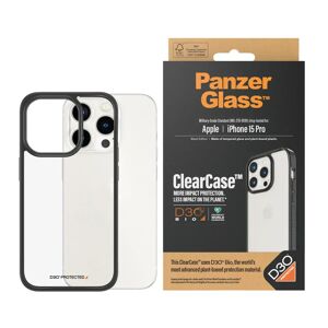 iPhone 15 Pro Cover PanzerGlass D3O Bio ClearCase - Sort Kant