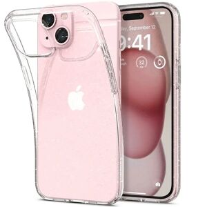 iPhone 15 Spigen Liquid Crystal Glitter Cover - Gennemsigtig