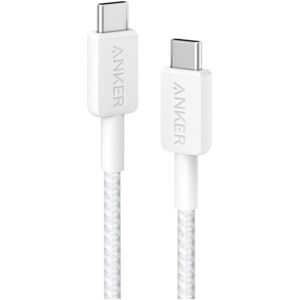 Anker 322 USB-C - USB-C Kabel 60W m. Nylon 1.8 Meter - Hvid