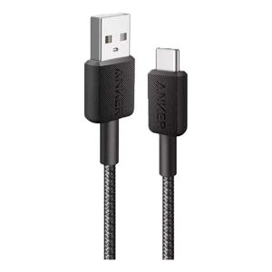 Anker 322 USB-C Kabel 15W m. Nylon 90Cm - Sort