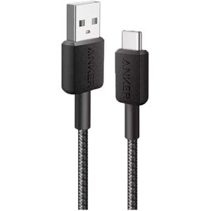 Anker 322 USB-C Kabel 15W m. Nylon 90Cm - Sort