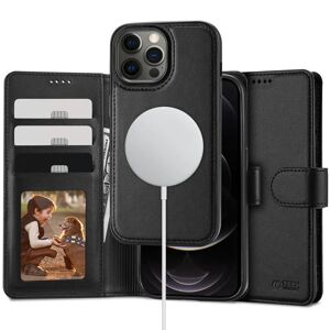 iPhone 12 / 12 Pro Tech-Protect 2-i-1 Læder Cover m. Pung - MagSafe Kompatibel - Sort