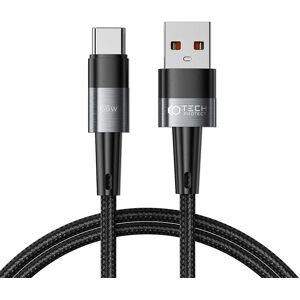 Tech-Protect Ultraboost 66W/6A USB-A til USB-C Kabel 1m - Sort