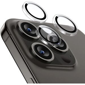 iPhone 15 Pro / 15 Pro Max ESR Beskyttelsesglas til Kameralinse - Gennemsigtig / Sort