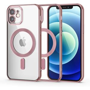 iPhone 12 Tech-Protect MagShine Cover - MagSafe Kompatibel - Gennemsigtig / Rose Gold