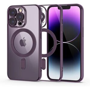 iPhone 14 Pro Tech-Protect MagShine Cover - MagSafe Kompatibel - Gennemsigtig / Violet