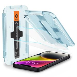 iPhone 14 / 13 / 13 Pro Spigen EZ Fit Glas.tR Skærmbeskyttelse - 2 Pack - Case Friendly - Gennemsigtig