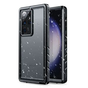Tech-Protect Samsung Galaxy S23 Ultra Vandtæt Cover - Gennemsigtig / Sort