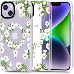 iPhone 14 Tech-Protect MagMood Cover - MagSafe Kompatibel - White Daisy