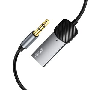 Tech-Protect Ultraboost USB-A til AUX Kabel m. Bluetooth - 1m - Grå