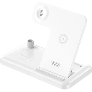 XO WX033 4-in-1 Foldbar Trådløs Oplader 15W - Hvid