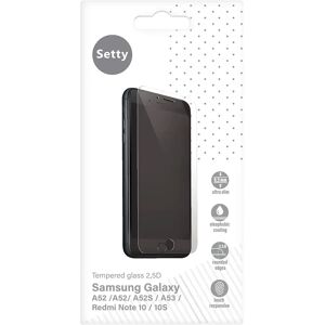 Samsung Galaxy A53 5G / A52s 5G / A52 (4G / 5G) / Xiaomi Redmi Note 10S / 10 5G Setty Hærdet Glas Skærmbeskyttelse - Case Friendly - Gennemsigtig