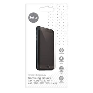 Samsung Galaxy A04s / A12 / A14 / A14 (5G) / A32 (5G) / M12 / M23 / M32 / M33 Setty Hærdet Glas Skærmbeskyttelse - Case Friendly - Gennemsigtig