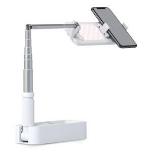 4smarts LoomiPod Fold Selfie Stander m. Led Lampe & Bluetooth Fjernbetjening - Hvid