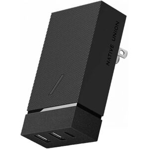 Native Union Smart Hub PD 45W Vægoplader / Rejseadapter m. USB-A & USB-C - Sort