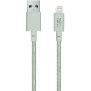 Native Union XL Belt Kabel USB-A til Lightning m. Læderspænde 3m - Sage