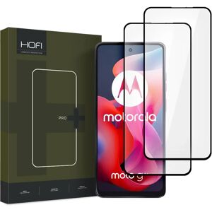 Motorola Moto G04 / G24 / G24 Power Hofi Glass Pro+ Hærdet Glas Skærmbeskyttelse - Case Friendly - 2-Pak - Sort Kant