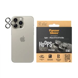iPhone 15 Pro / 15 Pro Max PanzerGlass Hoops - Kamerabeskyttelse - Natural Titanium