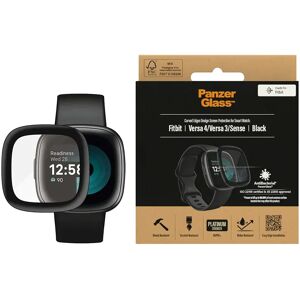 Fitbit Versa 4 / Versa 3 / Sense PanzerGlass Hærdet Glas - Sort Kant