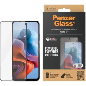 Motorola Moto G34 PanzerGlass Ultra Wide Fit Skærmbeskyttelse - Platinum Strength - Sort Kant