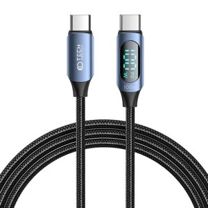 Tech-Protect Ultraboost LED PD 100W/5A USB-C til USB-C Kabel 2m - Sort / Blå