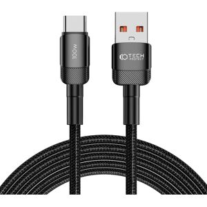 Tech-Protect Ultraboost Evo 100W/5A USB-A til USB-C Kabel 3m - Sort