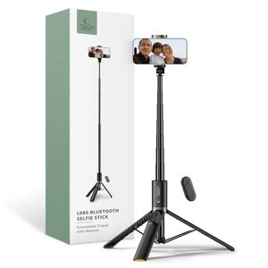 Tech-Protect L08S Kompakt Selfiestang m. Tripod & Bluetooth - Sort