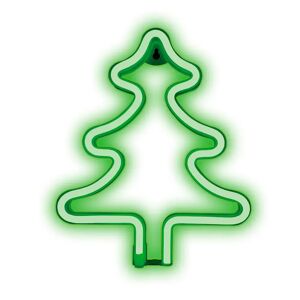 Forever Light LED Neon Juleskilt - Grønt Lys m. Juletræ