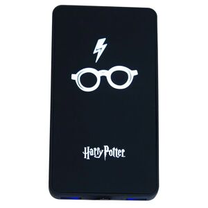 Harry Potter 10W Lysende Powerbank m. 2 x USB-A - 6.000 mAh - Sort