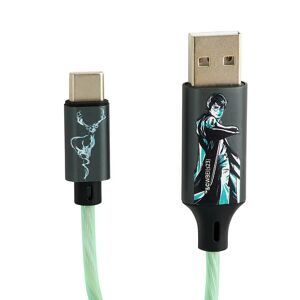 Harry Potter Light Up USB-A til USB-C Kabel 1.2 m. - Sort / Grøn