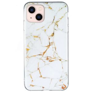 EIDERWOOD iPhone 13 Mini Fleksibel Plastik Bagside Cover m. Marmor Print - Hvid
