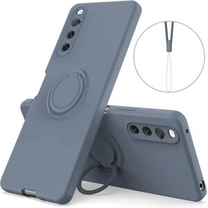 MOBILCOVERS.DK Sony Xperia 10 IV Fleksibel Plastik Cover m. Kickstand & Strop - Grå