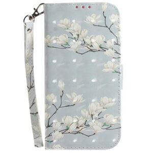 MOBILCOVERS.DK Sony Xperia 1 V Læder Cover m. Print - Magnolia Blomster