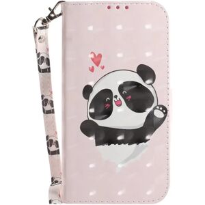 MOBILCOVERS.DK Sony Xperia 1 V Læder Cover m. Print - Glad Panda