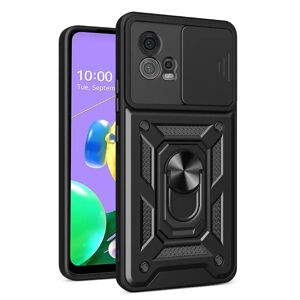 MOBILCOVERS.DK Motorola Moto G72 Håndværker Cover m. Magnetisk Kickstand & Cam Slider - Sort