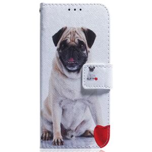 MOBILCOVERS.DK Google Pixel 8 Læder Cover m. Pung & Print - Pug