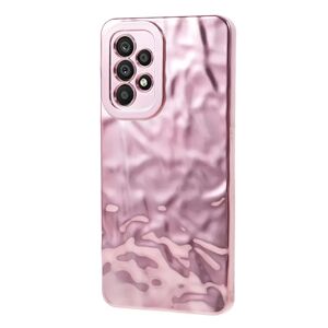 MOBILCOVERS.DK Samsung Galaxy A52s (5G) / A52 (4G / 5G) Skinnende Fleksibel Plastik Cover - Bølget Design - Rose Gold