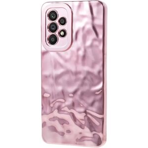 MOBILCOVERS.DK Samsung Galaxy A53 (5G) Skinnende Fleksibel Plastik Cover - Bølget Design - Rose Gold