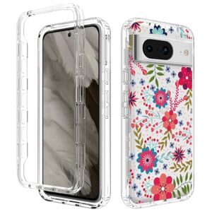 MOBILCOVERS.DK Google Pixel 8 2-i-1 Hybrid Plastik Cover - Blomster & Blade