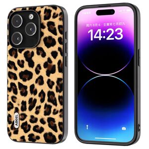 MOBILCOVERS.DK iPhone 15 Pro Max Fleksibelt Bagside Cover - Leopard Mønster - Champagne Guld