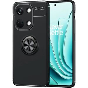 MOBILCOVERS.DK OnePlus Nord 3 (5G) Fleksibelt Cover m. Magnetisk Ring Kickstand - Sort m. Sort Ring