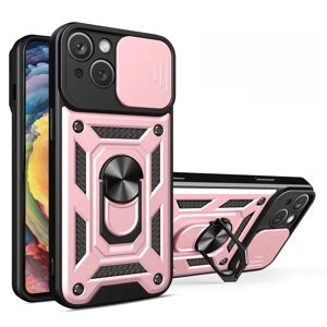 MOBILCOVERS.DK iPhone 15 Håndværker Cover m. Magnetisk Kickstand & Cam Slider - Rose Gold