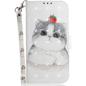 MOBILCOVERS.DK Samsung Galaxy A25 (5G) Læder Cover m. Print & Strop - Sød Kat