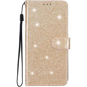 MOBILCOVERS.DK Samsung Galaxy S23 FE Læder Cover m. Pung & Strop - Glimmer - Guld